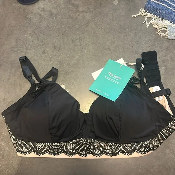 Willow - The Luxe - Pumping Bra - Breastfeeding Bra - Lace Trim - Large NWT - Picture 1 of 2